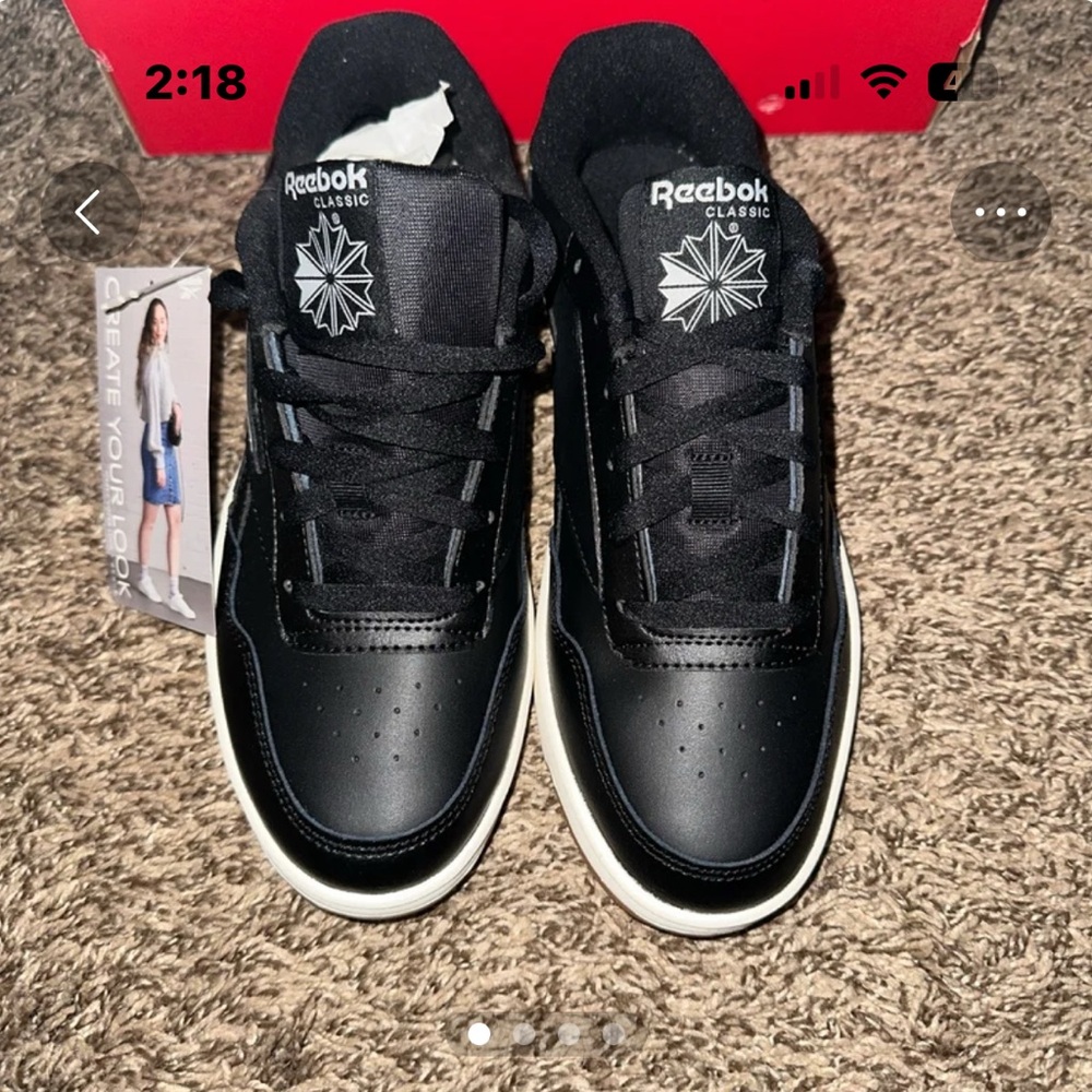 Reebok Classic Black and White Sneakers